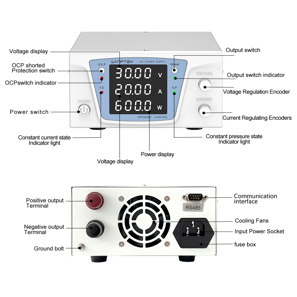 แหล่งจ่ายไฟฟ้ากระแสตรงแบบปรับค - Programmable Dc Power Supply 60V 10A บทวิจารณ์และราคา